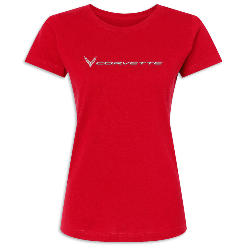 Corvette Fine Jersey Tee | Red - Front