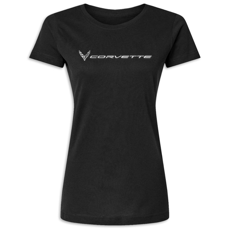 Corvette Fine Jersey Tee | Black - Front
