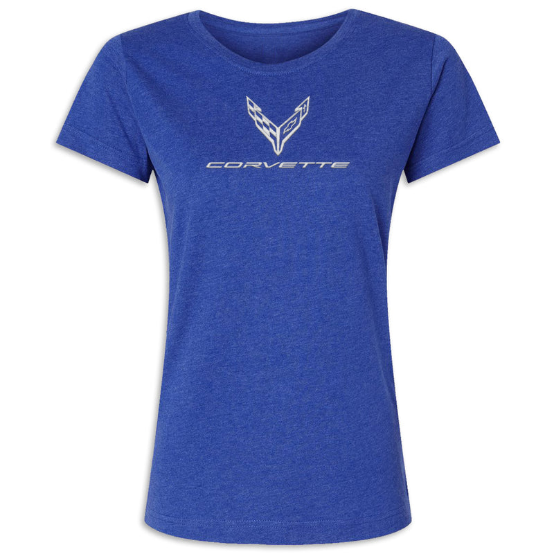 Corvette Signature Style Tee | Vintage Royal - Front