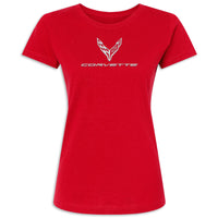 Corvette Signature Style Tee | Red - Front