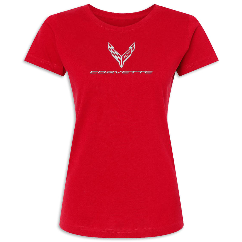 Corvette Signature Style Tee | Red - Front