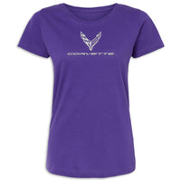 Corvette Signature Style Tee | Purple - Front