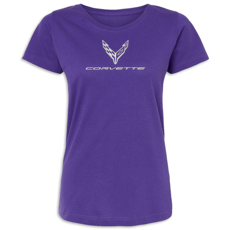 Corvette Signature Style Tee | Purple - Front