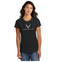 Corvette Signature Style Tee | Black - On Figure Front