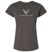 Corvette Signature Style Tee | Charcoal - Front