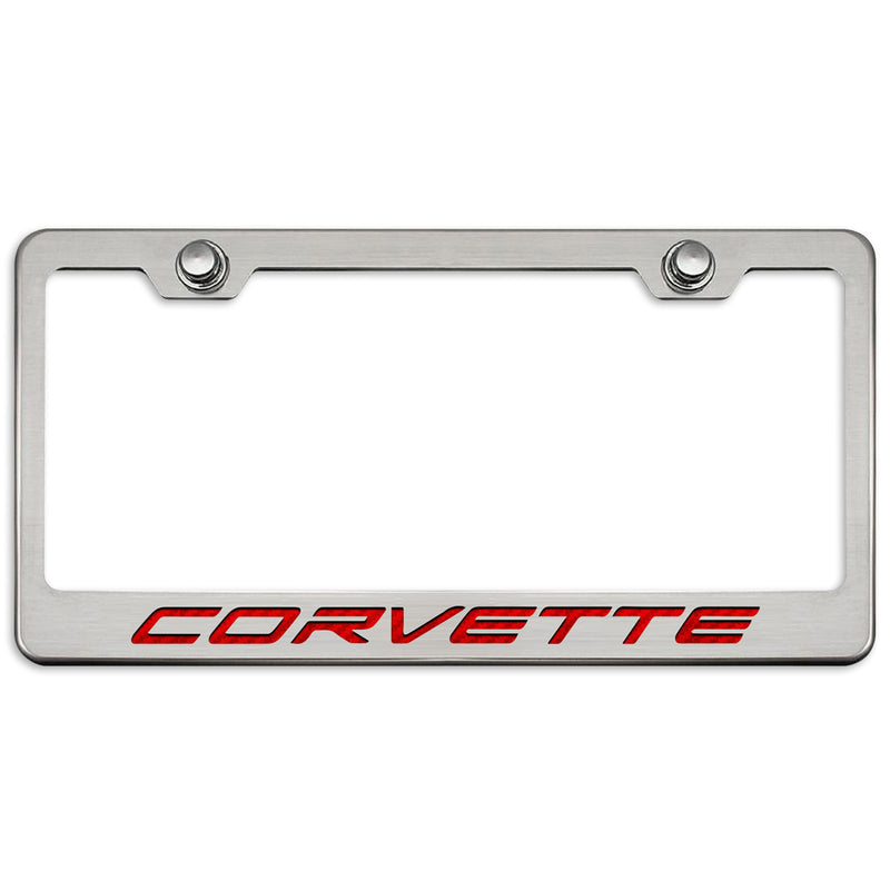 C8 Corvette License Plate Frame - Red