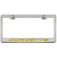 C8 Corvette License Plate Frame - Yellow