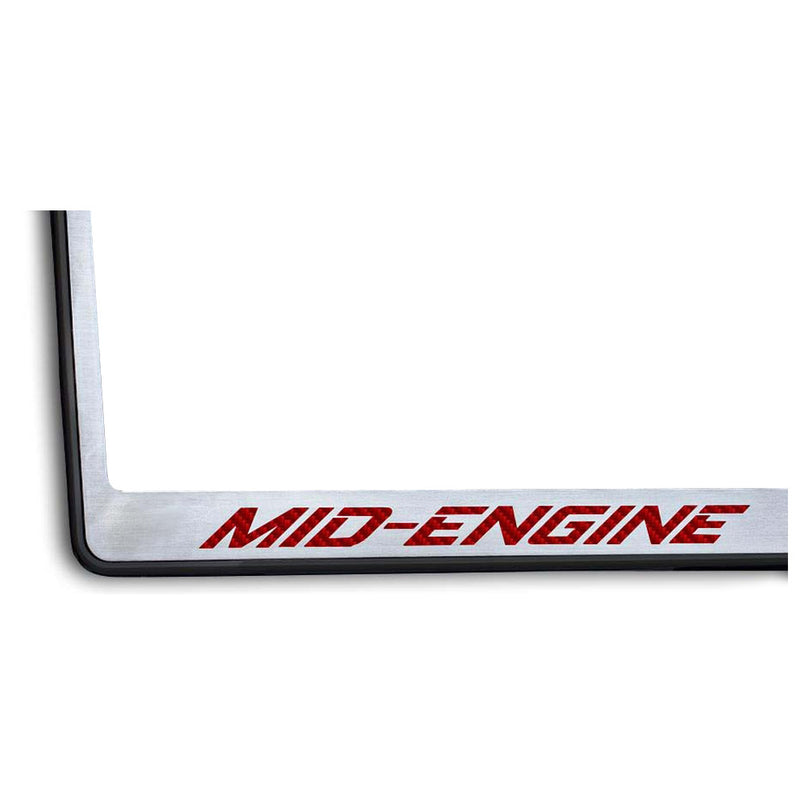 C8 Corvette Mid-Engine License Plate Frame - Red