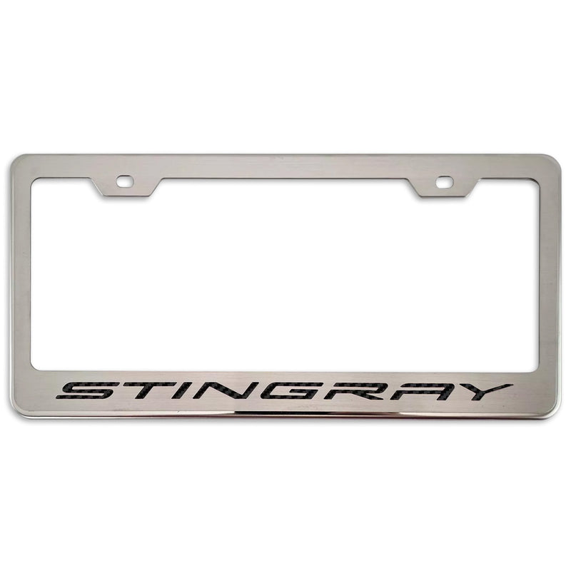 C8 Corvette Stingray License Plate Frame - Black