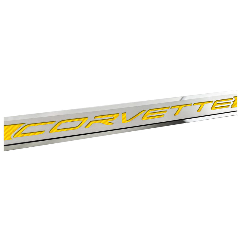 C8 Corvette Door Prop - Yellow Carbon Fiber