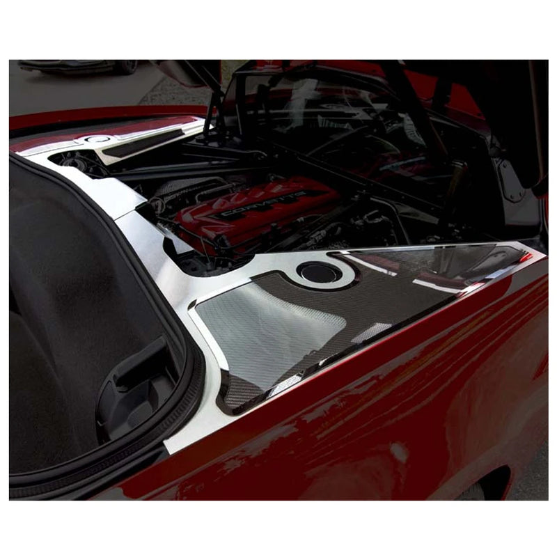 C8 Corvette Fender Cover Inserts with Carbon Fiber
