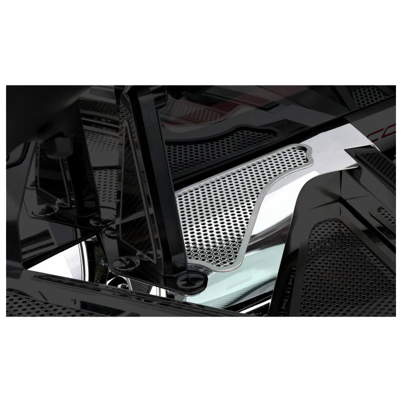 C8 Corvette - Rear Cowl Covers | Perforated Inserts - Passenger Side