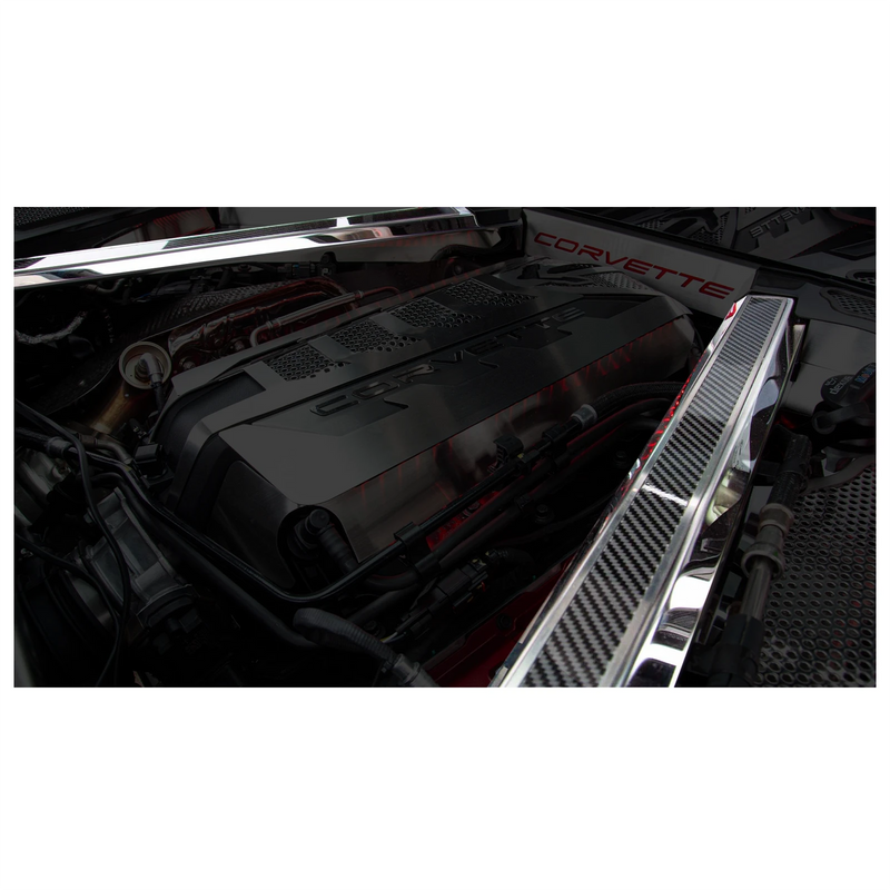 C8 Corvette - Rear Crossmember Covers with Carbon Fiber Top Plate