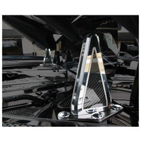 C8 Corvette - Carbon Fiber Hinge Dress-Up 6pc Kit | Polished Finish - Driver Side