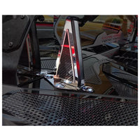 C8 Corvette - Carbon Fiber Hinge Dress-Up 6pc Kit | Polished Finish - Passenger Side