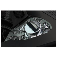 C8 Perforated Shock Tower Cover Inserts W/Chrome Cap 2pc - Passenger SIde