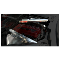C8 Perforated Header Guard Cover Kit w/Rear Crossmember Covers | Brushed Finish