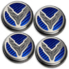 Blue - C8 Carbon Fiber Cap Covers | 4pc Set