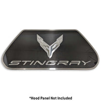 C8 Stainless Steel Hood Panel Badge