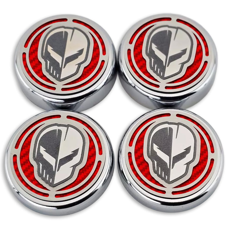 Red - JAKE Carbon Fiber Cap Cover 4pc Kit