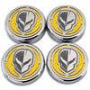 Yellow - JAKE Carbon Fiber Cap Cover 4pc Kit