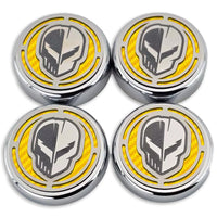 Yellow - JAKE Carbon Fiber Cap Cover 4pc Kit