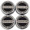 Black - C8 Corvette Carbon Fiber Cap Cover 4pc Kit