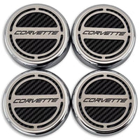 Black - C8 Corvette Carbon Fiber Cap Cover 4pc Kit