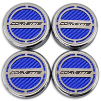 Blue - C8 Corvette Carbon Fiber Cap Cover 4pc Kit