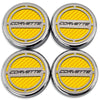 Yellow - C8 Corvette Carbon Fiber Cap Cover 4pc Kit