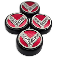 C8 Carbon Fiber Cap Covers | 4pc Set