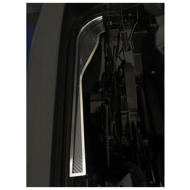 C8 Convertible Hinge Dress-Up Plates - Passenger Side