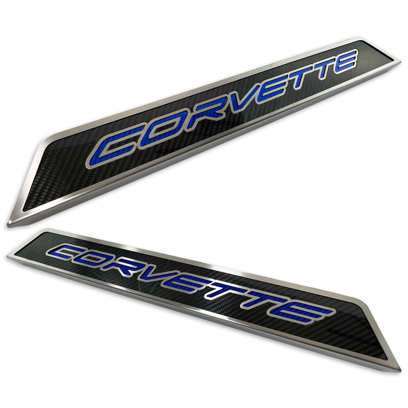 Blue - C8 "Corvette" Replacement Carbon Fiber Door Sills