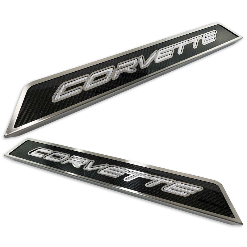 White - C8 "Corvette" Replacement Carbon Fiber Door Sills