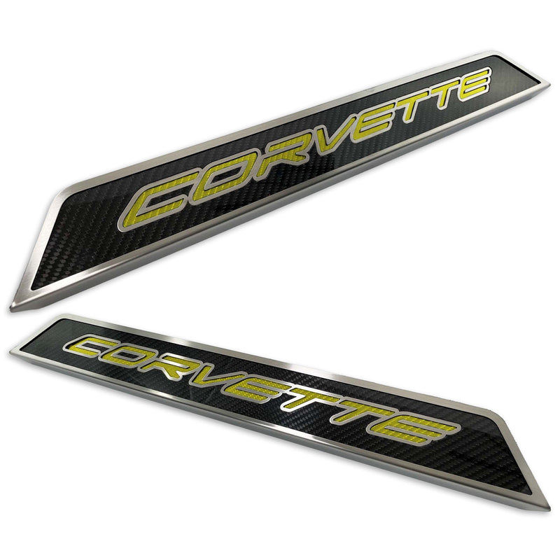 Yellow - C8 "Corvette" Replacement Carbon Fiber Door Sills