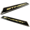 Yellow - C8 "Stingray" LED Lit Carbon Fiber Replacement Door Sills