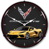 C8 Corvette LED Backlit Clock - Yellow Tintcoat Metallic