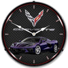 C8 Corvette LED Backlit Clock - Hysteria Purple Metallic