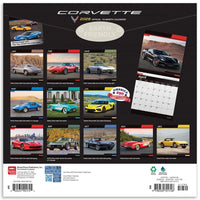 2026 Corvette 16-Month Calendar - Back View