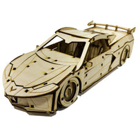 C8 Corvette Snap Together Wood Model
