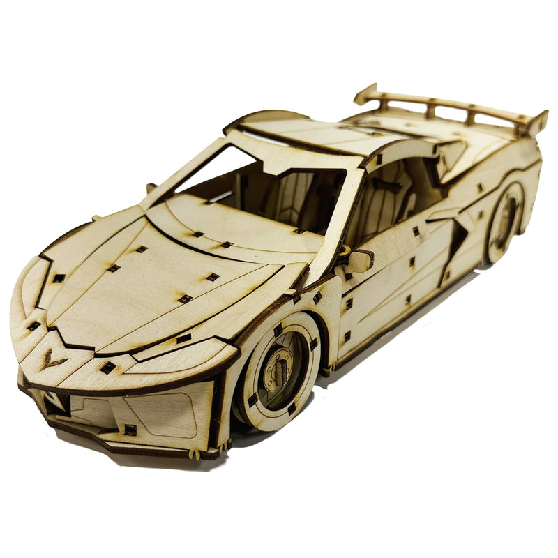 C8 Corvette Snap Together Wood Model