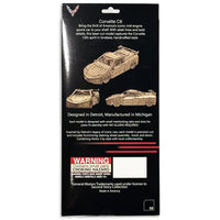 C8 Corvette Snap Together Wood Model - Box Back