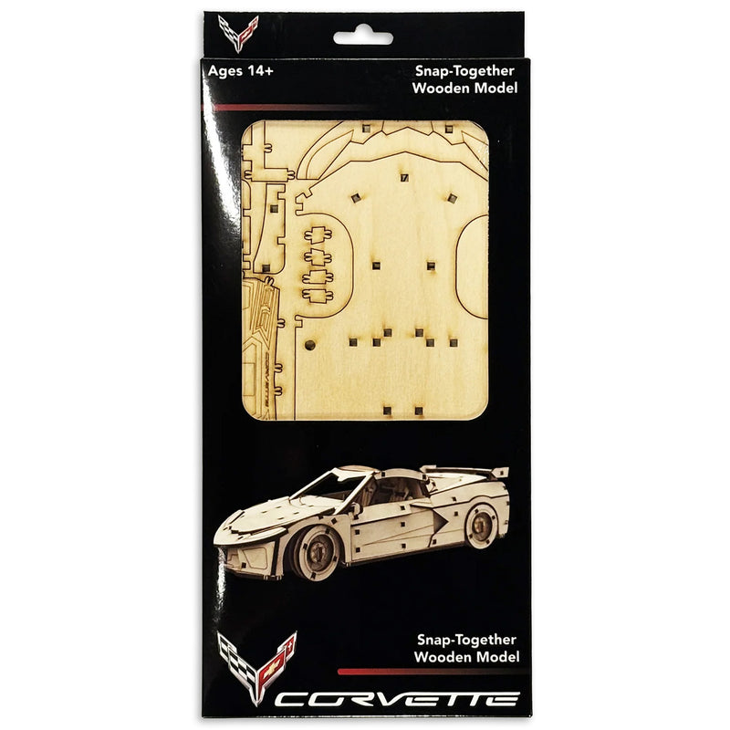 C8 Corvette Snap Together Wood Model - Box Front