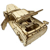 C8 Corvette Snap Together Wood Model - 3/4 Back View Open