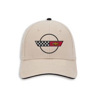 C4 Heritage Cap - Khaki/Black - Front View