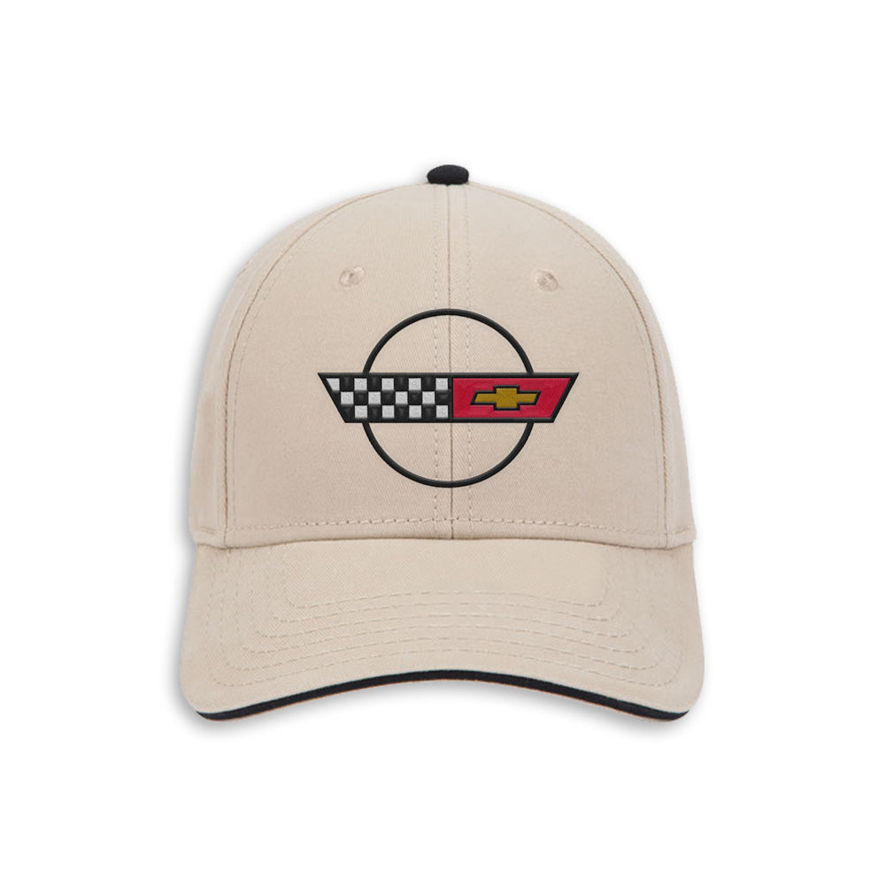 C4 Heritage Cap - Khaki/Black - Front View