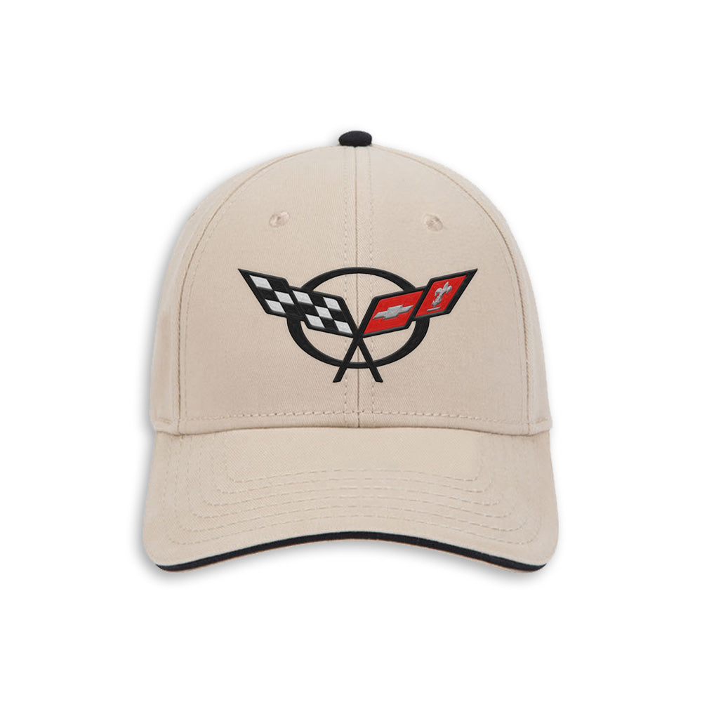 C5 Heritage Cap - Khaki/Black - Front View
