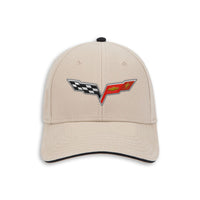C6 Heritage Cap - Khaki/Black - Front View