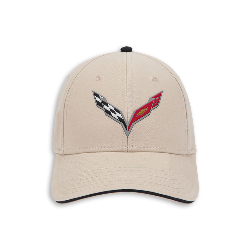 C7 Heritage Cap - Khaki/Black - Front View