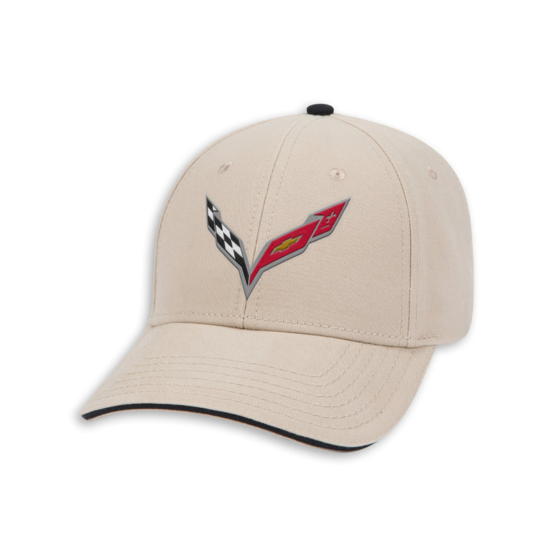 C7 Heritage Cap - Khaki/Black - 3qtr View